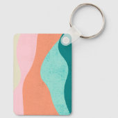 カラフル抽象芸術アートキーチェーン キーホルダー (裏面)