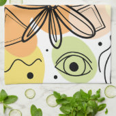 カラフル抽象芸術アートスケッチ キッチンタオル (折り畳み)