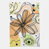 カラフル抽象芸術アートスケッチ キッチンタオル (縦)