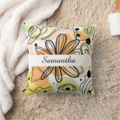 カラフル抽象芸術アートスケッチ クッション (ブランケット)