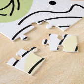 カラフル抽象芸術アートスケッチ ジグソーパズル (側面)