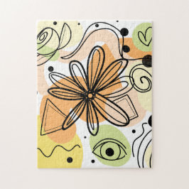 カラフル抽象芸術アートスケッチ ジグソーパズル