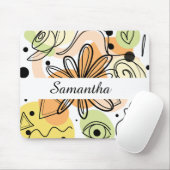 カラフル抽象芸術アートスケッチ マウスパッド (マウス)