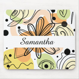 カラフル抽象芸術アートスケッチ マウスパッド