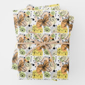 カラフル抽象芸術アートスケッチ ラッピングペーパーシート (インサイチュ)