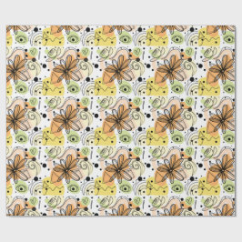 カラフル抽象芸術アートスケッチ ラッピングペーパー