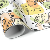 カラフル抽象芸術アートスケッチ ラッピングペーパー (ロールコーナー)