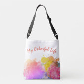 カラフル抽象芸術アートデザイン クロスボディバッグ (裏面)