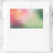 カラフル抽象芸術アートピンクレッドイエローブルー空白の 長方形シール (バッグ)