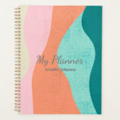 カラフル抽象芸術アートプランナーパーソナライズされた- プランナー手帳 (正面)