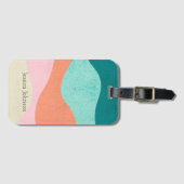 カラフル抽象芸術アートラゲッジタグ – トラベスタイリッシュル ラゲッジタグ (正面横)