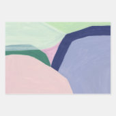 カラフル抽象芸術アートラッピング紙 ラッピングペーパーシート (正面)