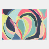 カラフル抽象芸術アートラッピング紙 ラッピングペーパーシート (正面)