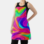 カラフル抽象芸術アートワーク エプロン (インサイチュ)
