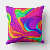 カラフル抽象芸術アートワーク クッション (裏面)