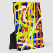 カラフル抽象芸術アートワーク フォトプラーク (側面)
