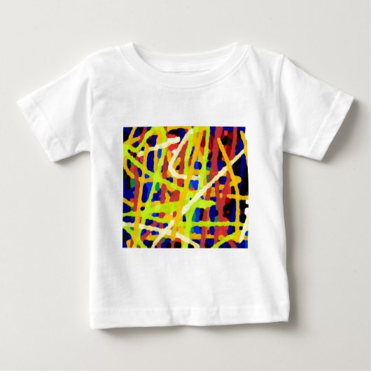 カラフル抽象芸術アートワーク ベビーTシャツ (正面)