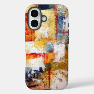 カラフル抽象芸術アートワーク iPhone 16ケース