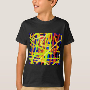カラフル抽象芸術アートワーク Tシャツ