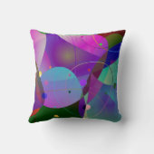 カラフル抽象芸術アート図形 クッション (裏面)