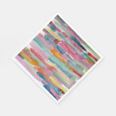 カラフル抽象芸術アート水彩ブラシストローク スタンダードランチョンナプキン (角)