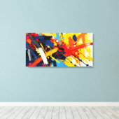 カラフル抽象芸術アート – キャンバスプリント (インサイチュ (ウッドフロア))