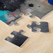 カラフル抽象芸術アート ジグソーパズル (側面)