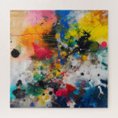 カラフル抽象芸術アート ジグソーパズル (横)