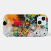 カラフル抽象芸術アート iPhone 15ケース (裏面横)