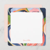 カラフル抽象芸術アーパーソナライズされたトフラットノートカード ノートカード (正面/裏面)