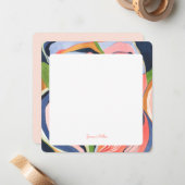 カラフル抽象芸術アーパーソナライズされたトフラットノートカード ノートカード (正面/裏面インサイチュ)
