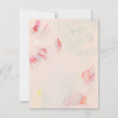 カラフル抽象芸術アーパーソナライズされたトフラットノートカード 招待状 (裏面)