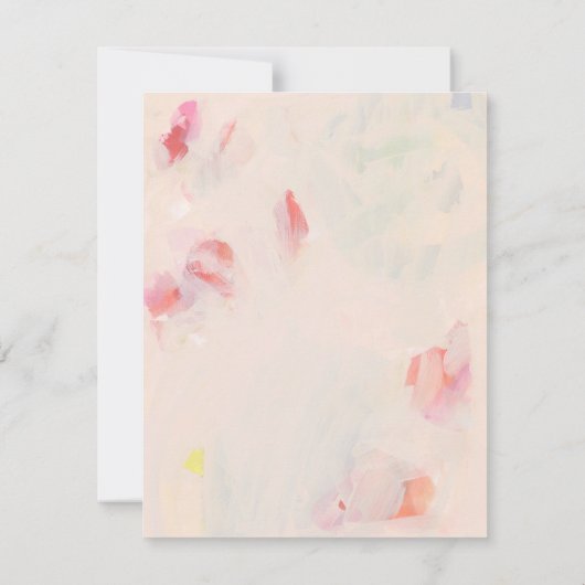 カラフル抽象芸術アーパーソナライズされたトフラットノートカード 招待状 (裏面)