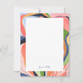 カラフル抽象芸術アーパーソナライズされたトフラットノートカード 招待状 (正面)