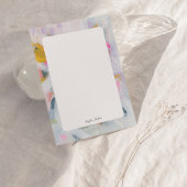 カラフル抽象芸術アーパーソナライズされたトフラットノートカード 招待状