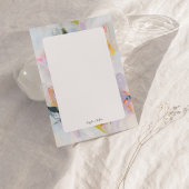 カラフル抽象芸術アーパーソナライズされたトフラットノートカード 招待状