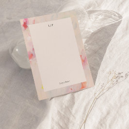 カラフル抽象芸術アーパーソナライズされたトフラットノートカード 招待状