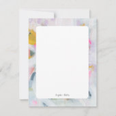 カラフル抽象芸術アーパーソナライズされたトフラットノートカード 招待状 (正面)