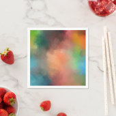 カラフル抽象芸術アーモダンエレガントテンプレート スタンダードカクテルナプキン (インサイチュ)