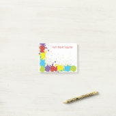 カラフル抽象芸術アー絵を描トスパター ポストイット (デスク上)