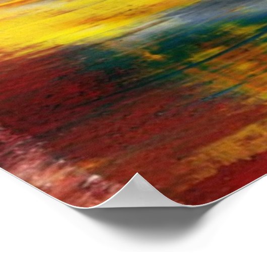 カラフル抽象芸術アー絵を描(ばちゃばちゃ)跳ねるデザイン ポスター (角)