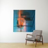 カラフル抽象芸術ア絵画クリル超現実的な土地 タペストリー (インサイチュ(横))