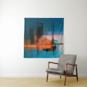 カラフル抽象芸術ア絵画クリル超現実的な土地 タペストリー (インサイチュ)