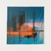 カラフル抽象芸術ア絵画クリル超現実的な土地 タペストリー (正面)