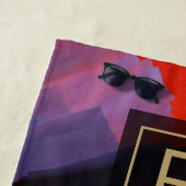 カラフル抽象芸術ア絵画ートとタイポグラフィ ビーチタオル (インサイチュ)