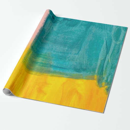 カラフル抽象芸術ア絵画ートの背景モダン ラッピングペーパー (アンロールド)