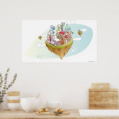 カラフル抽象芸術イラストレーションの表示 ポスター (キッチン)