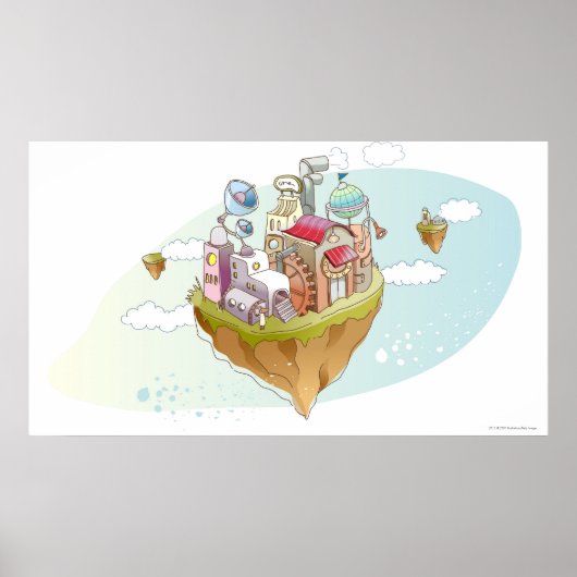 カラフル抽象芸術イラストレーションの表示 ポスター (正面)