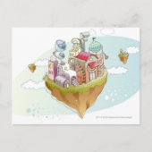 カラフル抽象芸術イラストレーションの表示 ポストカード (正面)