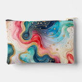 カラフル抽象芸術インクアートアクセサリーバッグ アクセサリーポーチ (裏面)